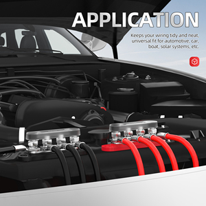 แผงไฟฟ้า DC แบตเตอรี่บาร์ฉนวนกันความร้อนทางทะเล12V กันน้ำบล็อกขั้วสกรู100A 4 <span class=keywords><strong>XM8</strong></span>ฝาครอบพลังงานแสงอาทิตย์ - Product Image 6