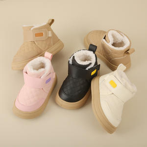 Bottes de neige pour bébé unisexe, nouvelle arrivée hiver, épaisses, à basse cheville, chaussures courtes en coton avec semelle intérieure en cuir et caoutchouc antidérapante - Product Image 2