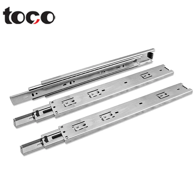 Toco Heavy Duty Push Lock scorrevole per cassetto a canale telescopico con cuscinetti a sfera in acciaio laminato resistente alle alte Temperature