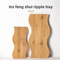 Plateau à thé en bambou créatif, moderne et minimaliste, de forme irrégulière, décoratif, pour l'aromathérapie, le rangement, le pain, les fruits et les collations
