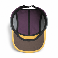 Casquette de baseball unisexe personnalisable en nylon respirant, imperméable, à 5 panneaux, color-block, ajustable, pour adultes, idéale pour l'extérieur printemps-été