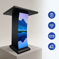 Pantalla LED para Podio de Tamaño Personalizable, Tablero de Mensajes Digitales con Texto Desplazable Programable para Actividades de Oratoria