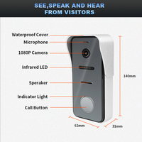 Sonnette WiFi HD 1080P Morning Tech avec contrôle d'accès RFID PoE, audio bidirectionnel et vision nocturne pour villa et bureau