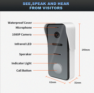 <span class=keywords><strong>Sonnette</strong></span> WiFi HD 1080P avec contrôle d'accès RFID PoE, audio bidirectionnel et vision nocturne pour villa et bureau - Product Image 2