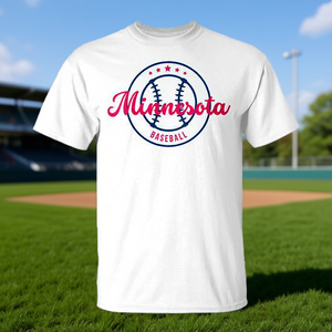 T-shirt de baseball Minnesota blanc pour homme, chemise promotionnelle - Product Image 3