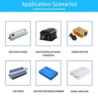 Amplificateurs de puissance professionnels Fournitures d'équipement électrique Personnalisation Extrusion Profil en aluminium Boîtier de batterie fendu