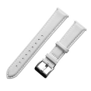 売れ筋ホワイトナイロン + レザー帆布時計ストラップナイロン時計バンド18mm/20mm/ 22mmハイブリッドストラップCONKLYから - Product Image 2
