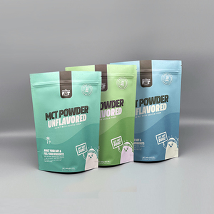 Pochette à fermeture éclair en papier d'aluminium pour <span class=keywords><strong>poudre</strong></span> alimentaire debout en plastique refermable personnalisé Sacs en mylar kraft - Product Image 2