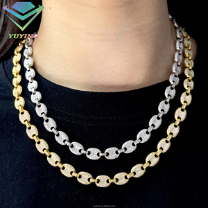 Fábrica de diseño de moda para enviar pulsera/collar con diseño de nariz de cerdo, moissanita VVS, pasa el test de diamante, chapado en oro sobre plata de ley 925 - Product Image 6