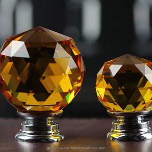 CY-01.04Chengyu Tùy Chỉnh Trong Suốt Đa-Màu Pha Lê Lỗ Duy Nhất Vòng Bóng Loại Kim Cương Xử Lý Núm Pha Lê Xử Lý Knobs - Product Image 3