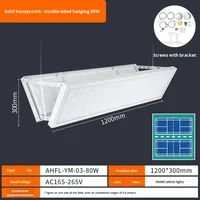 Éclairage sans ombre pour terrain de tennis de table et de badminton intérieur 6500K, en nid d'abeille, anti-éblouissement, IP65, PC, simple/double face