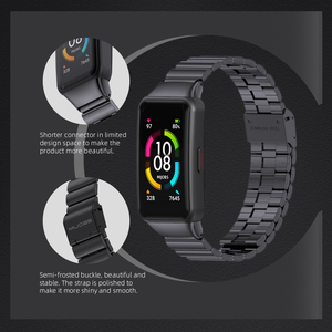 Bracelet de montre intelligente en acier inoxydable massif Milan Buckle pour <span class=keywords><strong>Huawei</strong></span> <span class=keywords><strong>Band</strong></span> <span class=keywords><strong>6</strong></span> Global - Product Image 2