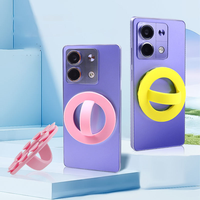 Support de téléphone portable en silicone liquide avec anneau et ventouse, couleur unie, style Ins, portable pour bureau, idéal pour cadeaux promotionnels