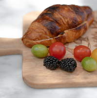 Planche à découper carrée personnalisée en acacia en forme de pagaie bloc à découper de cuisine pour Noël