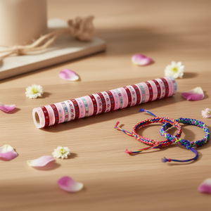 Braccialetto Intrecciato con Piccoli Fiori 1,3 Cm, Pulsera Tubo, Braccialetti alla Moda con Cordoncino, 24 Pezzi in Scatola, 2400 Pezzi - Product Image 3