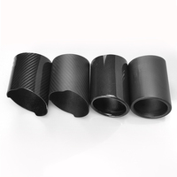 Cache de Décoration d'Échappement en Acier Inoxydable et Fibre de Carbone de Haute Qualité pour Accessoires Extérieurs de Voiture (Sortie d'Échappement) - Exportation Directe Usine