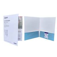 Carpeta de Presentación de Fábrica China, Impermeable, Ecológica, Reciclada, Impresión CMYK Personalizada, Carpetas de Papel con Doble Bolsillo para Tarjetas