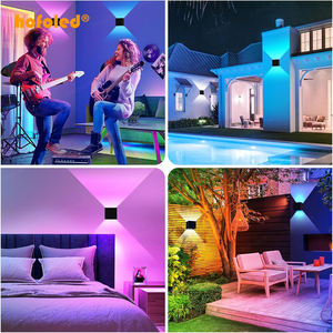 Moderno in alluminio Smart RGB dimmerabile <span class=keywords><strong>colore</strong></span> che cambia WiFi esterno <span class=keywords><strong>casa</strong></span> esterna su e giù per la parete di luce LED con controllo App - Product Image 5