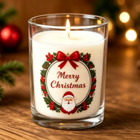 Coffret cadeau de Noël 6 en 1, boîte cadeau de Noël contenant une bougie parfumée, une bombe de bain, un gobelet en acier pour un cadeau de Noël ou d'anniversaire