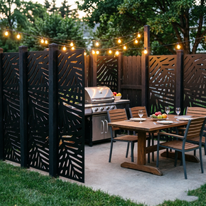 Valla Decorativa Exterior <span class=keywords><strong>de</strong></span> WPC para Jardín y Patio, Panel <span class=keywords><strong>de</strong></span> Privacidad Resistente a <span class=keywords><strong>la</strong></span> Intemperie y <span class=keywords><strong>de</strong></span> Larga Duración - Product Image 4