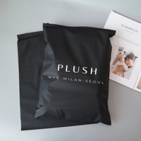 Sacs d'emballage en plastique PVC EVA avec fermeture éclair, noirs, imprimés sur mesure avec logo personnalisé
