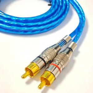 สายแยกสัญญาณเสียงและวิดีโอแบบ Y 2 หัว RCA ตัวผู้ ต่อ 1 หัว RCA ตัวเมีย ชุบทอง สำหรับเครื่องเสียงติดรถยนต์ ความยาว 1 ม. 3 ม. 5 ม. ปรับแต่งได้ - Product Image 2