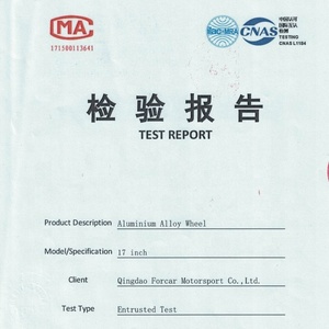 Cnas परीक्षण रिपोर्ट क्यूटर 17 इंच के स्पैन अलॉय व्हील रिम टोयोटा के लिए - Product Image 5