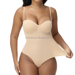 Sexy T-shaped Crotch <strong>Backless</strong> Halter Shaper <strong>Bodysuit</strong> One-Piece Corset Cinching Chest-Supporting <strong>Underwear</strong> Made of Spandex Nylon - Product Image 3