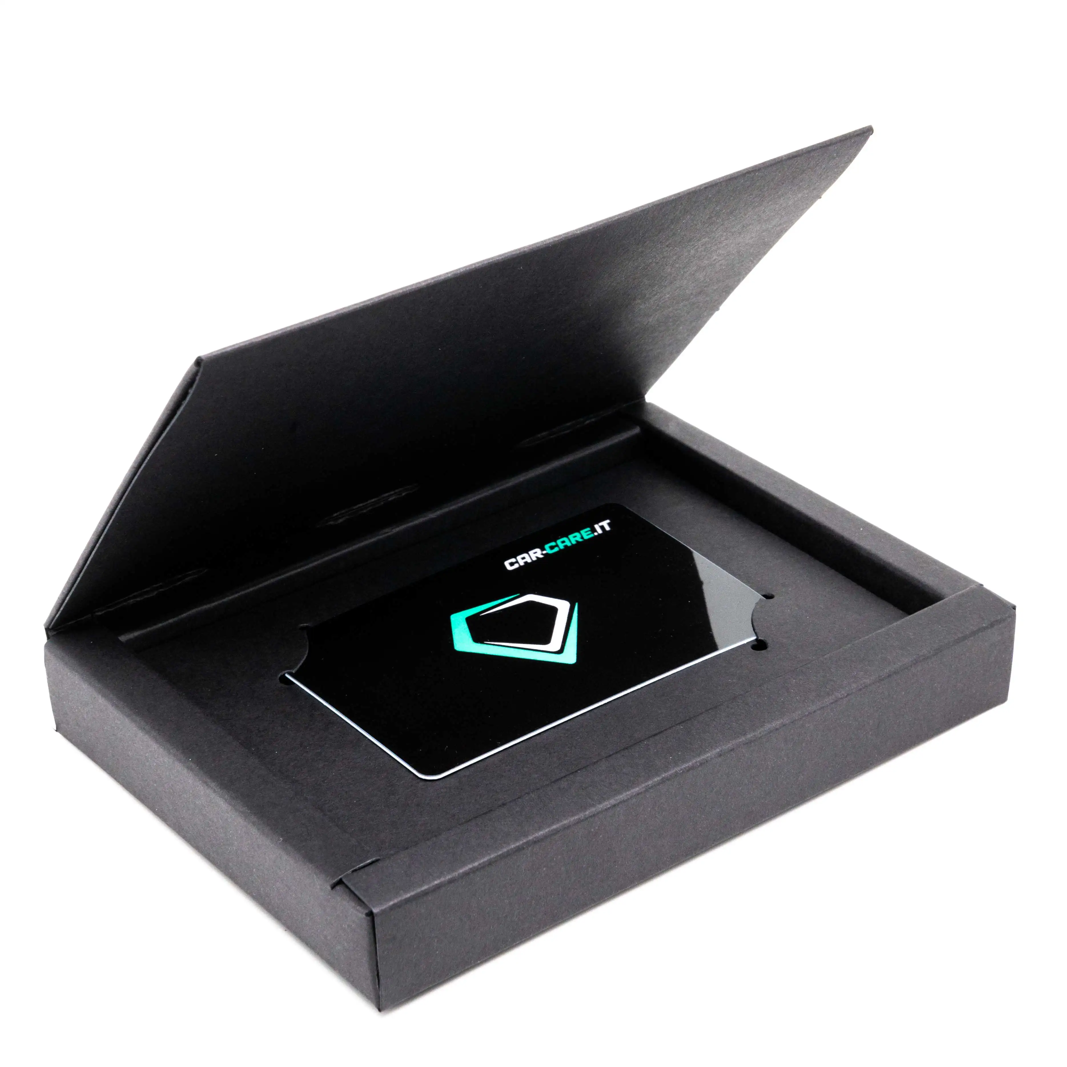 Kotak hadiah mewah desain baru kemasan kartu kredit magnetik kardus hitam kaku terbuat dari kartu kredit Vip papan Kertas