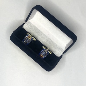 Bán Buôn Mens Biểu Tượng Tùy Chỉnh Khuy Măng Sét Chủ Đen Đỏ Xanh Nhung Cuff Liên Kết Lưu Trữ Hiển Thị Trường Hợp Hộp - Product Image 4