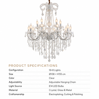 Magnifique lustre en cristal pour salle à manger, lampe en cristal pour mariage, éclairage suspendu de luxe pour villa, escalier et hall