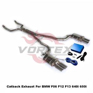 Échappement Catback en Acier Inoxydable Poli Miroir Vortex Racing Valvetronic 304 pour BMW Série 6 F06 F12 F13 640i 650i N55 N63 - Product Image 2