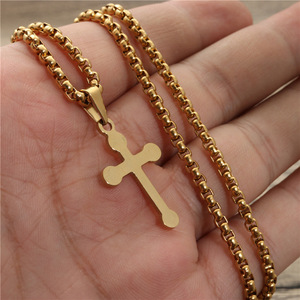 <b>Cross</b> Pendant Necklace Stainless Steel Unisex Gift Jewelry - Product Image 2