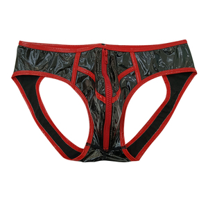 Customized Solid <strong>Men</strong> Underwear PU Leather Boxer Brief Sexy Gay Zipped Underwear <strong>Men</strong> Boxer <strong>Fetish</strong> <strong>Wear</strong> - Product Image 2