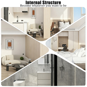 Casa Modulare Personalizzata 20ft in Acciaio con Pannelli Sandwich Impermeabili per Appartamenti, Ville, Resort e <span class=keywords><strong>Hotel</strong></span> <span class=keywords><strong>Capsula</strong></span> all'Aperto - Product Image 5