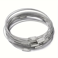 Collier multicolore en acier inoxydable, cordon métallique, chaîne avec fermoir à vis pour la fabrication de bijoux, accessoires de bricolage, 20 pièces/lot