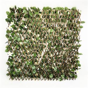 Clôture extensible en saule tressé avec feuilles artificielles, barrière d'intimité pour jardin extérieur - Product Image 5