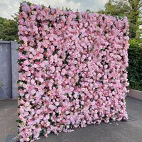 Couture Finest Florals Kain 8*8 kaki 2 Buah 3D 5D Gulungan Dinding Bunga Latar Belakang Pernikahan Kain Panel Dinding Bunga Putih