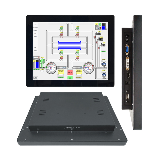 TOP Factories Wholesale OEM 15 Inch Open Frame Waterproof Ip65 Embedded Panel Lcd Capacitive Touch VESA Pure Plane Screen VGA  Monitor