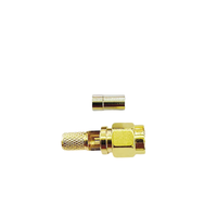 Soldadura de ventana abierta macho SMA Conectores RF de 50 ohm Conector de cable coaxial para RG58/LMR195/RG400
