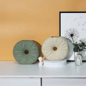 YBH New decor vaso di fiori matte mix color circle round bread shape vasi in ceramica e porcellana per la decorazione domestica