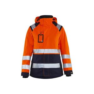 BLAKLADER - 490419875389XS Women's <b>Hi</b>-<b>Vis</b> Shell <b>jacket</b> <b>Orange</b>/Navy blue - EAN 7330509505779 <b>HI</b>-<b>VIS</b> WORKWEAR - Product Image 1