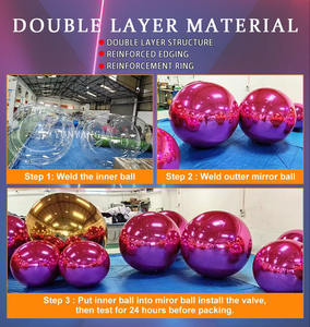 Produit Gagnant décorations de Noël en plein air ballon gonflable géant ensembles de décoration de fête grandes boules miroir - Product Image 2