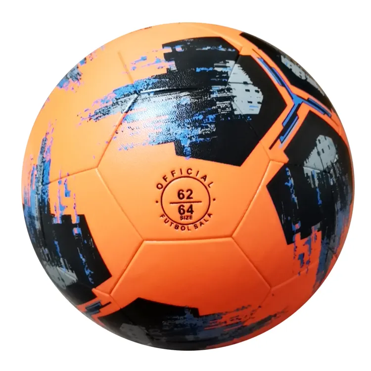 Bola de fútbol de polipiel con Logo personalizado, balón de fútbol de Interior para 5 personas, balón de fútbol de Bajo rebote, venta al por mayor, 2022