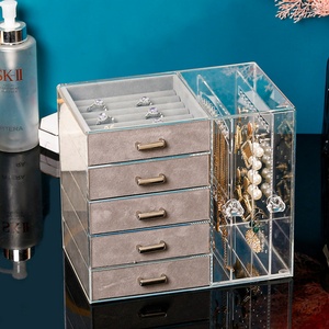 Top Selling Custom <b>Clear</b> Acrylic Jewelry Organizer 5 Drawer Ring Necklace Earring <b>Box</b> for Storage and Display - Product Image 3