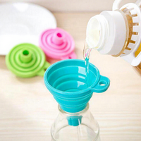 Entonnoir pliable et extensible en gel de silicone, résistant aux hautes températures, pour le versement d'huile, le vidange du vin et les confiseries, idéal pour la cuisine domestique