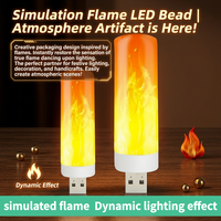 Lampe de chevet LED USB effet flamme pour e-commerce transfrontalier