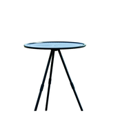 Table de camping ronde pliable en acier allié léger et réglable, avec design trépied de plage, pour usage extérieur - Vente en gros