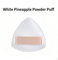 Ensemble de houppettes en poudre d'ananas noires ultra douces, éponge de maquillage à coussin d'air, utilisation humide et sèche pour le maquillage quotidien des étudiants
