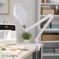 Lampe Loupe LED Pliable à Fixation par Vis sur Support Métallique Long, avec Loupe Optique Discrète à Clipser – Vente en Gros